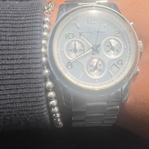 Michael Kors Silver-Tone Chronograph Watch